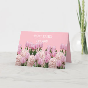 Flowers Hyacinth and Tulips Personalised  Thank You Card