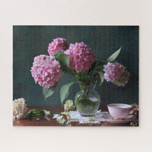 Flowers   Hydrangeas in Vase Jigsaw Puzzle