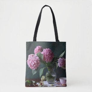 Flowers   Hydrangeas in Vase Tote Bag