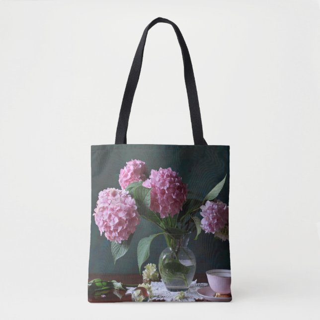 Flowers | Hydrangeas in Vase Tote Bag (Front)