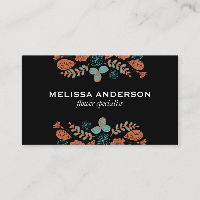 Flowers | Illustrative II Business Card (Front)