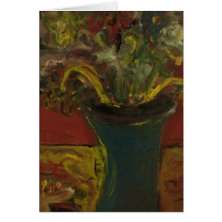 FLOWERS IN A BLUE VASE