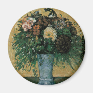 Flowers in a Blue Vase by Paul Cezanne Vintage Art Magnet