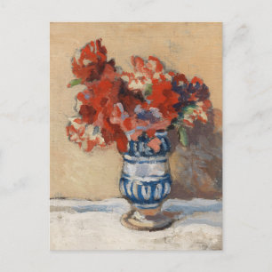Flowers in a Blue Vase   Christopher Wood Postcard