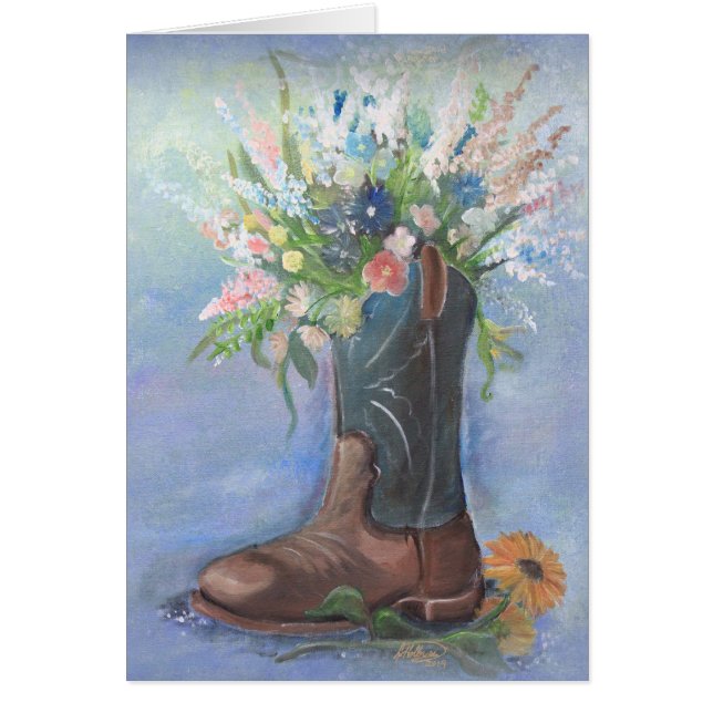 Flowers in a Cowboy Boot (Front)