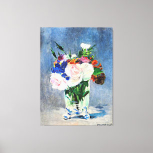 Flowers in a Crystal Vase by Edouard Manet, Canvas Print