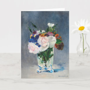 Flowers in a Crystal Vase by Edouard Manet Card