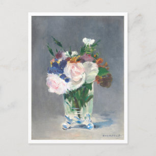 Flowers in a Crystal Vase by Edouard Manet Postcard