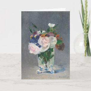 Flowers in a Crystal Vase Manet Impressionist Card