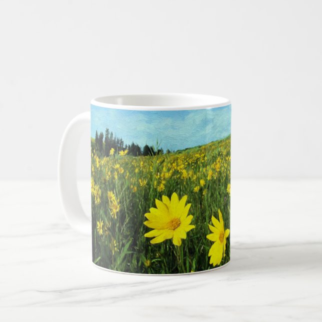 Flowers in a Field Coffee Mug (Front Left)