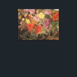 Flowers in a Garden | Tadeusz Makowski Canvas Print<br><div class="desc">Flowers in a Garden (1920) by Tadeusz Makowski (Polish, 1882–1932) is a vibrant, modern interpretation of a blooming garden, blending bold colour with stylised natural forms. In this lively landscape, Makowski infuses the scene with rhythmic structure and decorative abstraction, reflecting his evolving modernist style influenced by Cubism and folk art....</div>