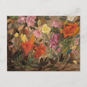 Flowers in a Garden   Tadeusz Makowski Postcard