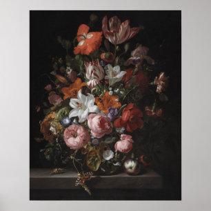 Flowers in a Glass Vase, 1704 Poster
