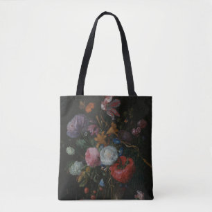 Flowers in a Glass Vase by Jacob van Walsapelle Tote Bag