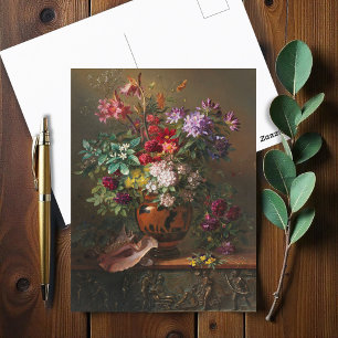 Flowers in a Greek Vase by Georgius van Os Postcard
