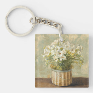 Flowers in a Hat Box Key Ring