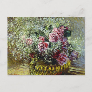 Flowers in a Pot - Claude Monet Postcard