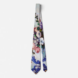 Flowers in a Rococo Vase, Paul Cezanne Tie
