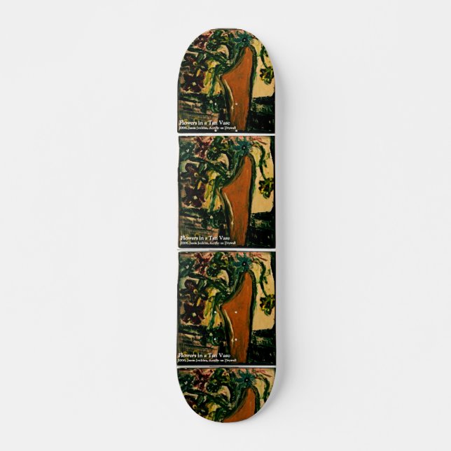 FLOWERS IN A TAN VASE SKATEBOARD (Front)
