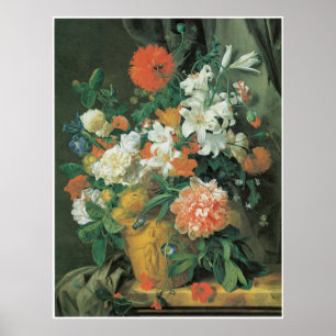 Flowers in A terra Cotta Vase 1720s Poster