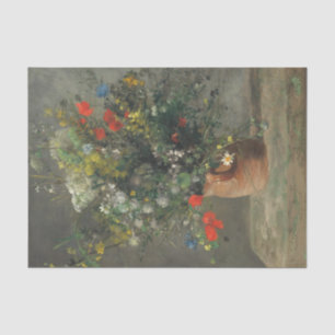 Flowers in a vase (2) by Auguste Renoir Tissue Paper