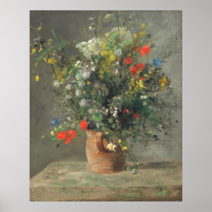 Flowers in a Vase - Auguste Renoir Fine Art Poster