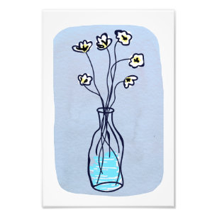 Flowers In A Vase_Blue Photo Print
