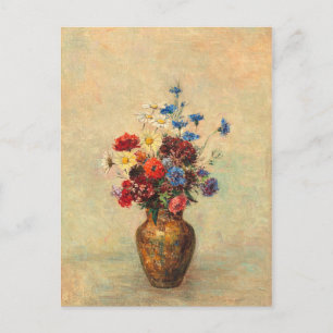 Flowers in a Vase by Odilon Redon Postcard