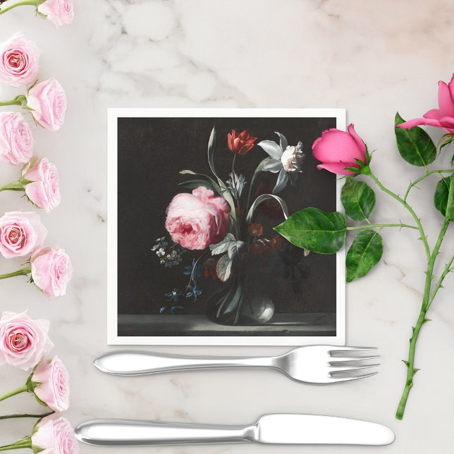 Flowers In A Vase by Verelst Napkin (Creator Uploaded)