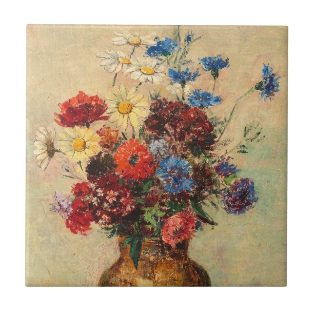 Flowers in a Vase, c.1910 Tile (Front)