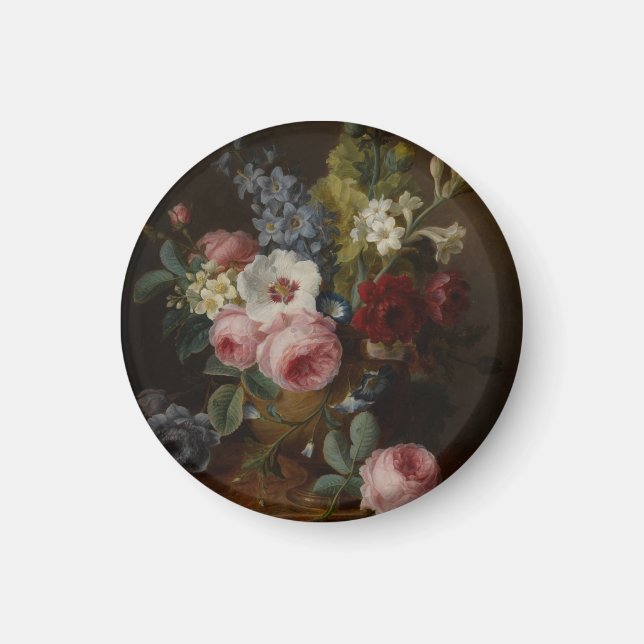 Flowers in a Vase on a Marble Ledge Magnet (Front)