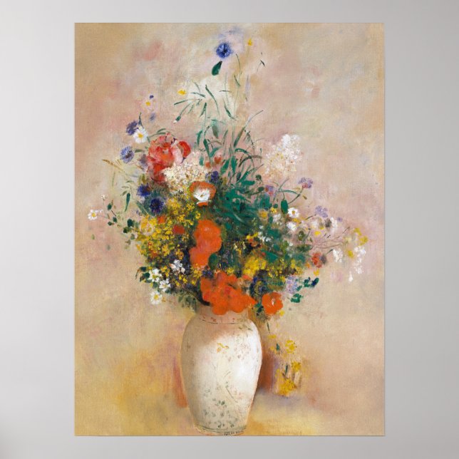 Flowers in a Vase Painting Odilon Redon Amazing Mo Poster (Front)