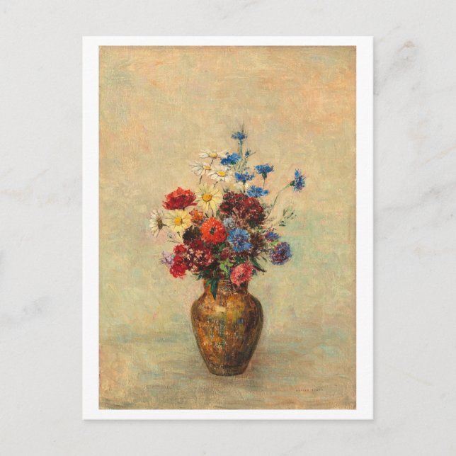 Flowers in a Vase Painting Postcard (Front)