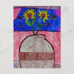 Flowers in a Vase Postcard