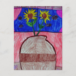 Flowers in a Vase Postcard