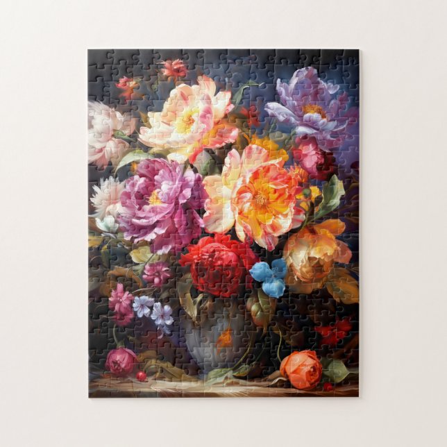 Flowers in a vase puzzle (Vertical)