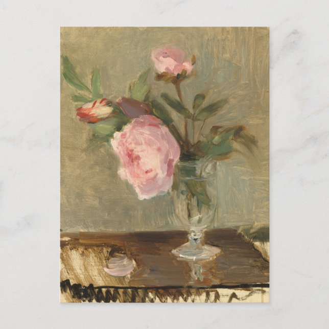 Flowers in a Vase Romantic Art Postcard (Front)