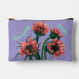 Flowers in a Vase Watercolor Accessory Pouch