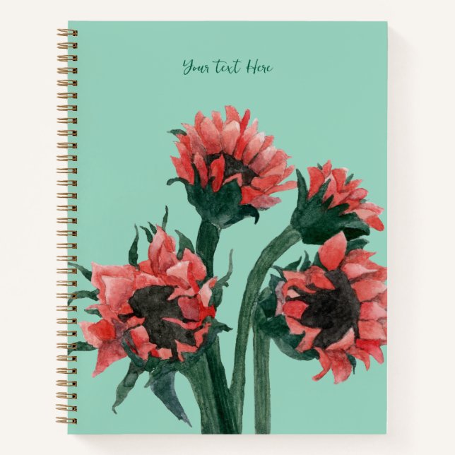 Flowers in a Vase Watercolor Notebook (Front)