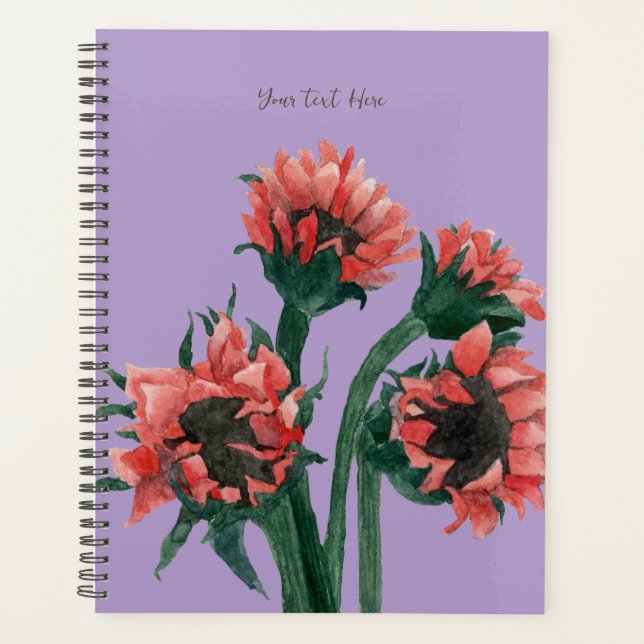 Flowers in a Vase Watercolor Planner (Front)