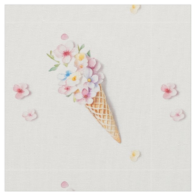 Flowers in a waffle cone fabric (Close Up)
