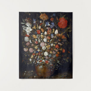 Flowers in a Wooden Vessel Jan Brueghel the Elder Tapestry