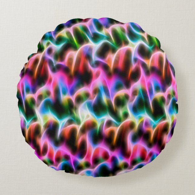 Flowers in abstract pastel color cushion (Front)