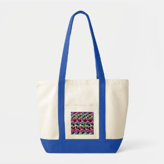 Flowers in abstract pastel color tote bag