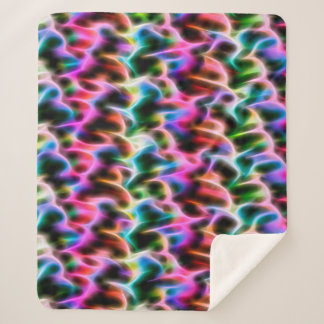 Flowers in abstract pastel colour sherpa blanket