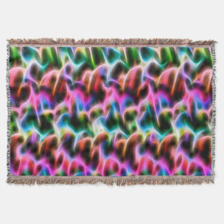 Flowers in abstract pastel colour throw blanket