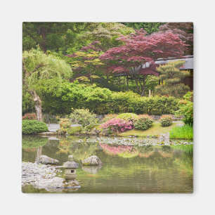 Flowers in bloom at Japanese Garden, Magnet