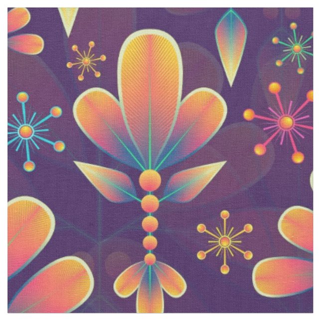 flowers in bloom fabric (Close Up)