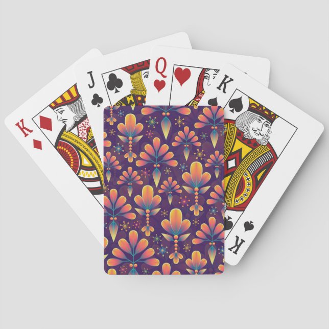 flowers in bloom playing cards (Back)