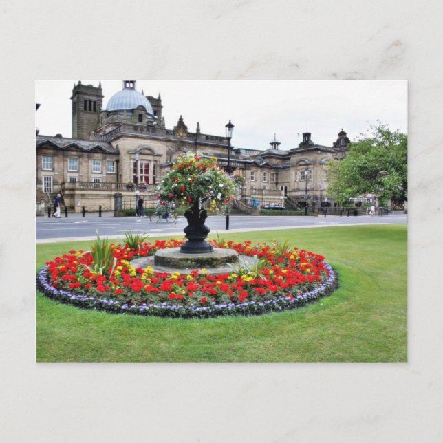 Flowers In Blossom In Front Of Turkish Baths In Ha Postcard (Front)